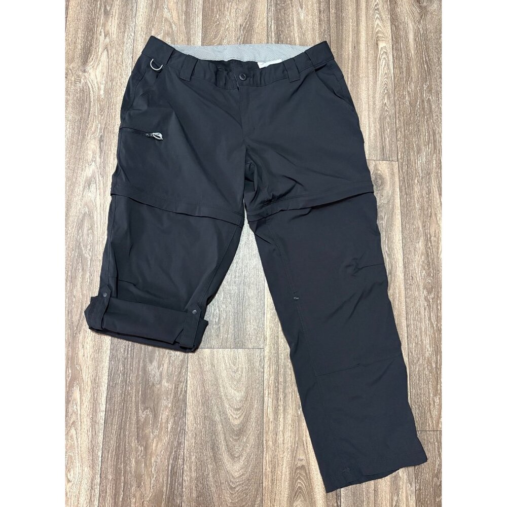 WORLD WIDE WOMENS SZ 18 NYLON OUTDOOR CONVERTIBLE PANTS 3 IN 1 BLACK